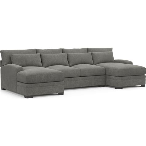 Sectional measures 151 inches from left arm to corner and 120 inches from corner to right arm. Chaise is 70 inches deep. Seat Depth (inches): 23". Dimensions by Piece: Package Dimensions: Right Arm Facing Loveseat. Overall Dimensions: 72"W x 47"D x 40"H.